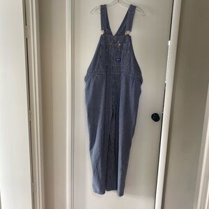 Big Smith Blue and White Striped Bib  Overalls 44 x 32